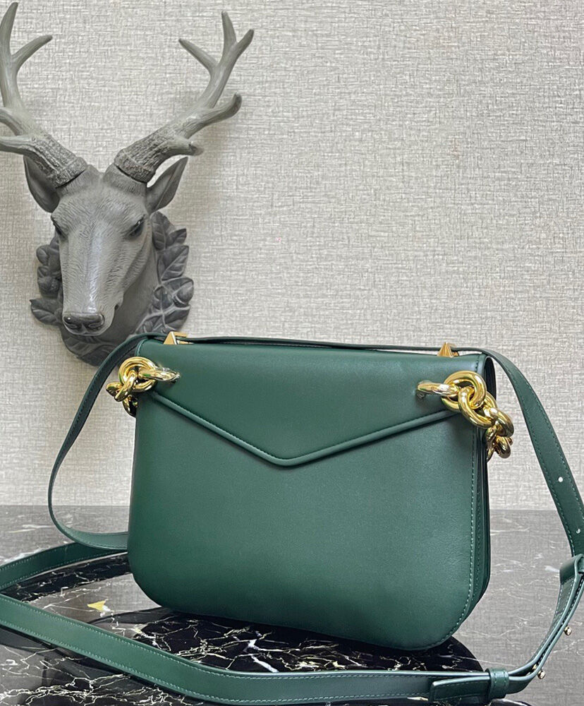 Bottega Veneta Mount Leather Envelope Bag Green